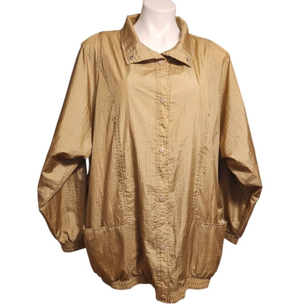 Vintage Tudor Court gold jacket lightweight 2X